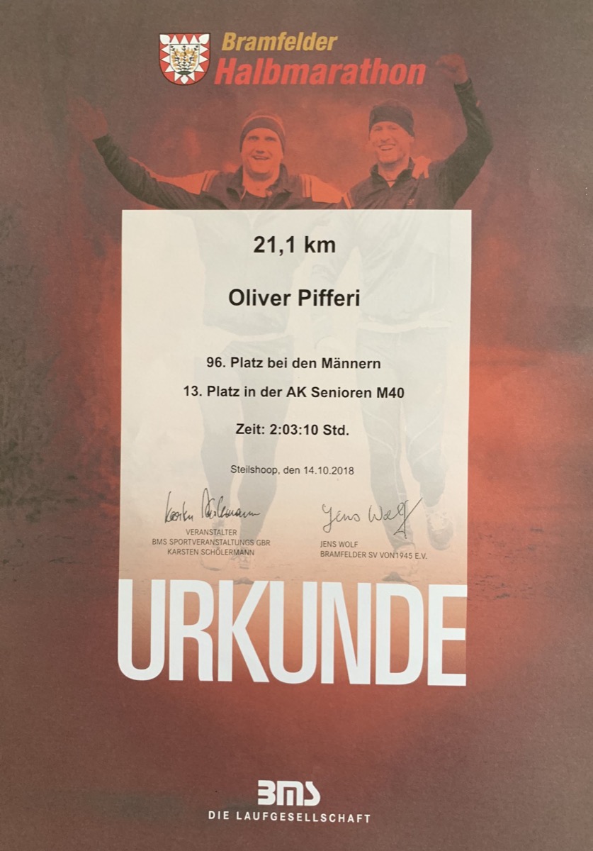 No big deal for great runners, but a stepstone for me — my first half-marathon in October 2018