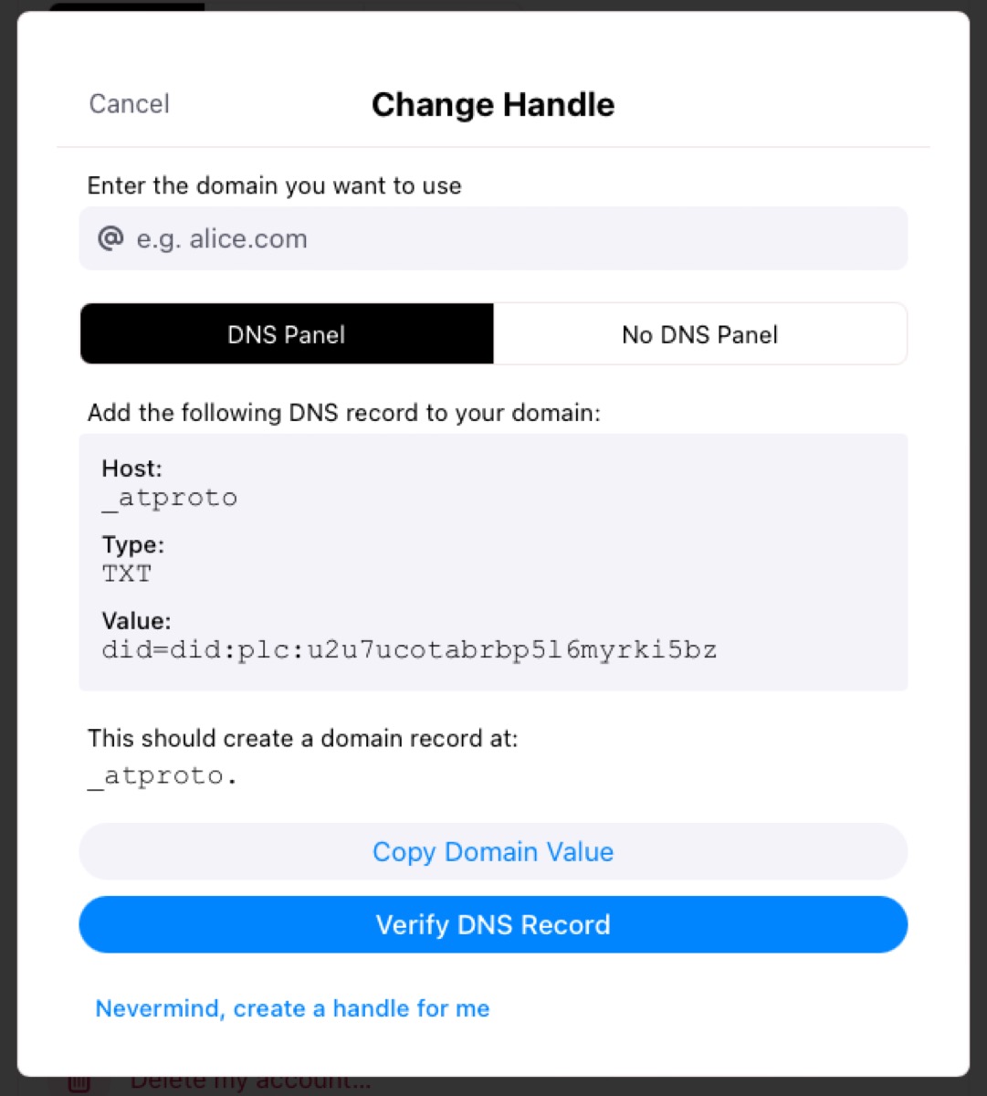 The way to change your handle